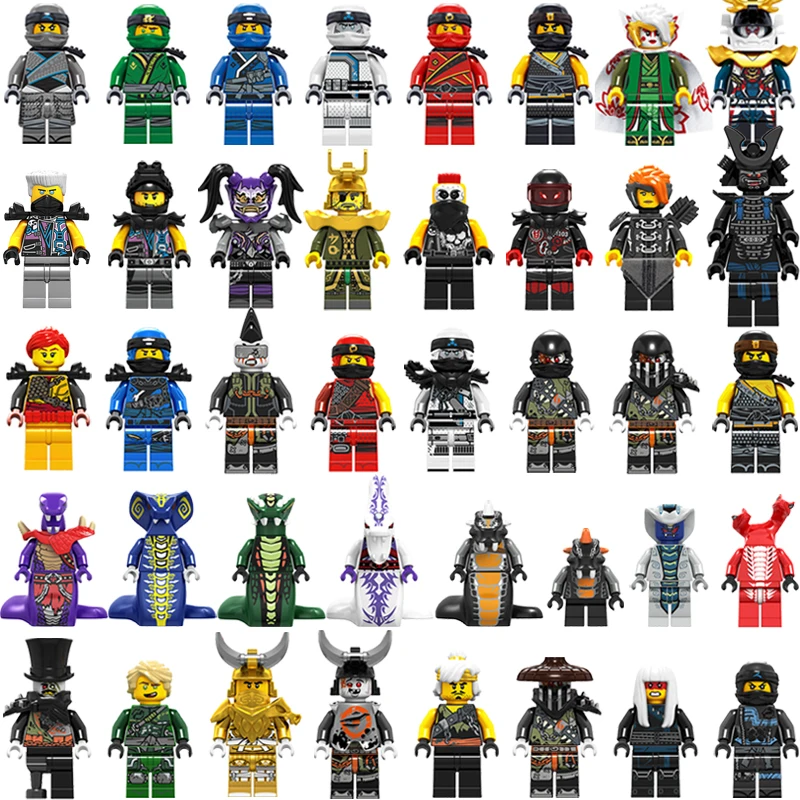 

2019 NEW Ninjagoed Minifigured Dragon Master Snake Cole Lloyd Jay Kai Nya Zane Weapons Building Blocks Compatible With LegoING