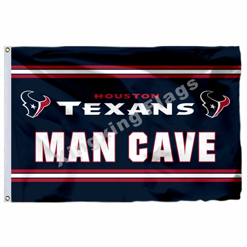 Houston Texans Custom MAN CAVE Flag 3ft x 5ft Polyester