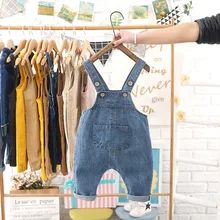 Детские комбинезоны унисекс; повседневные джинсовые комбинезоны с карманами для маленьких мальчиков; хлопковый Детский комбинезон; джинсовая одежда для маленьких девочек; Oveoall; детская одежда;