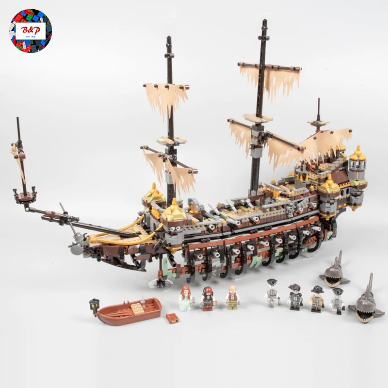 

Legoing 71042 Movie Series Slient Mary Pirates Of The Caribbean Set Building Blocks Bricks Toys For Children Modle Lepin 16042