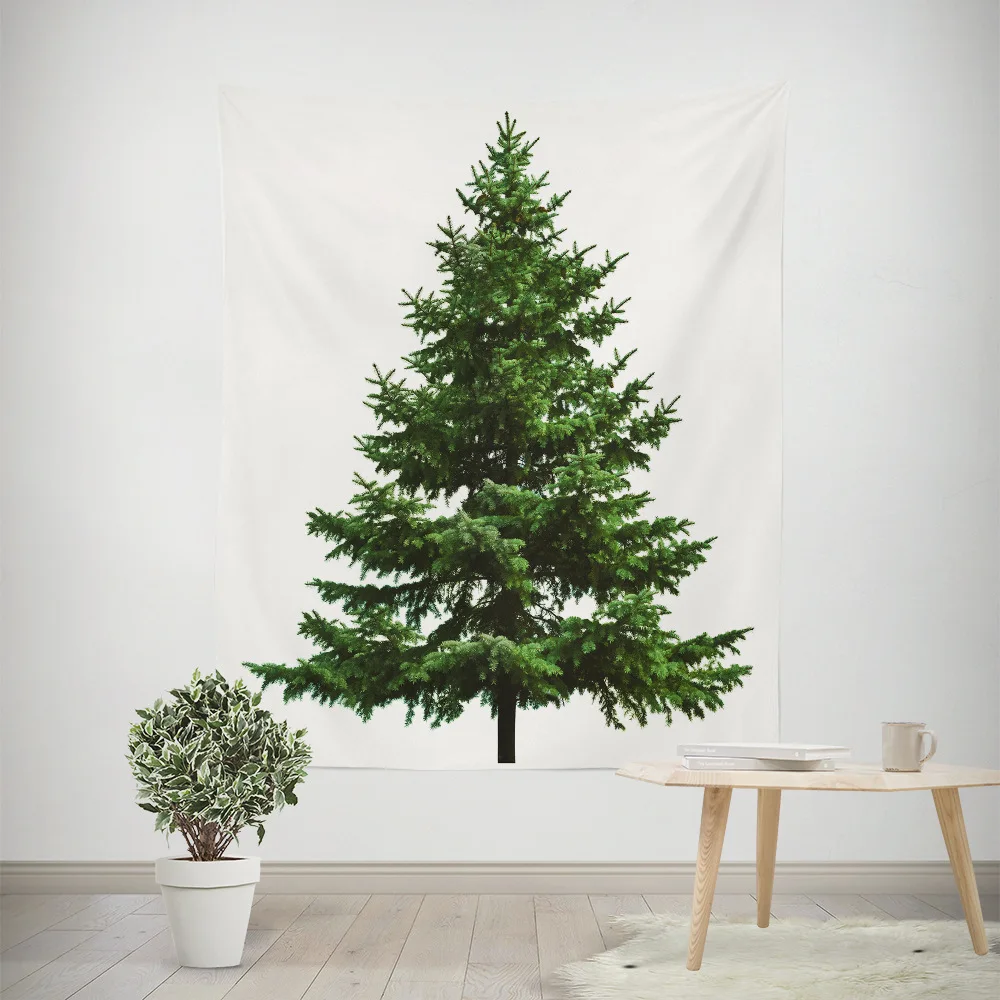 Рождество гобелен с изображением деревьев стене висит живопись пляжные полотенца украшения дома гобелены для спальня зеленый ёлки скатерть