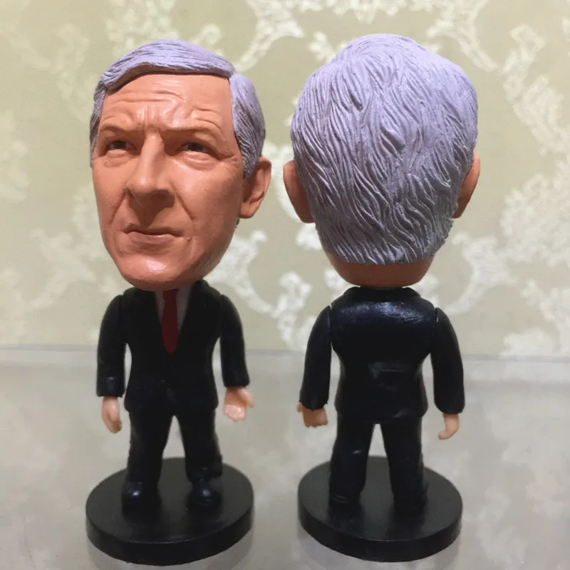 

Soccerwe 6.5 cm Height Resin Football ARS Coach Doll Wenger Black Suit Figurine 2017 for Collections Souvenir Gift