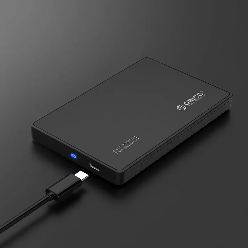 ORICO 2,5 дюймов type-C жесткий диск Корпус USB3.1 Gen2 type-C SSD адаптер USB3.0 коробка для жесткого диска для SSD Внешний HDD Чехол - Цвет: Черный