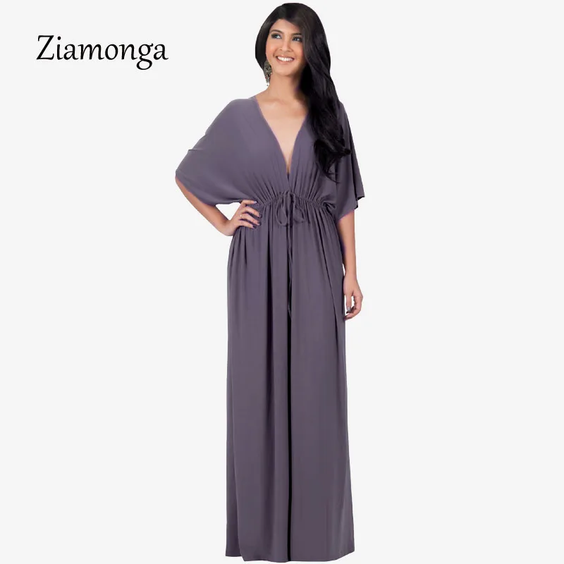 Ziamonga Vestido Longo летнее Стильное женское пляжное платье в стиле бохо XXXL 4XL размера плюс с завязками на талии богемное длинное платье туника плиссированное платье - Цвет: Apricot