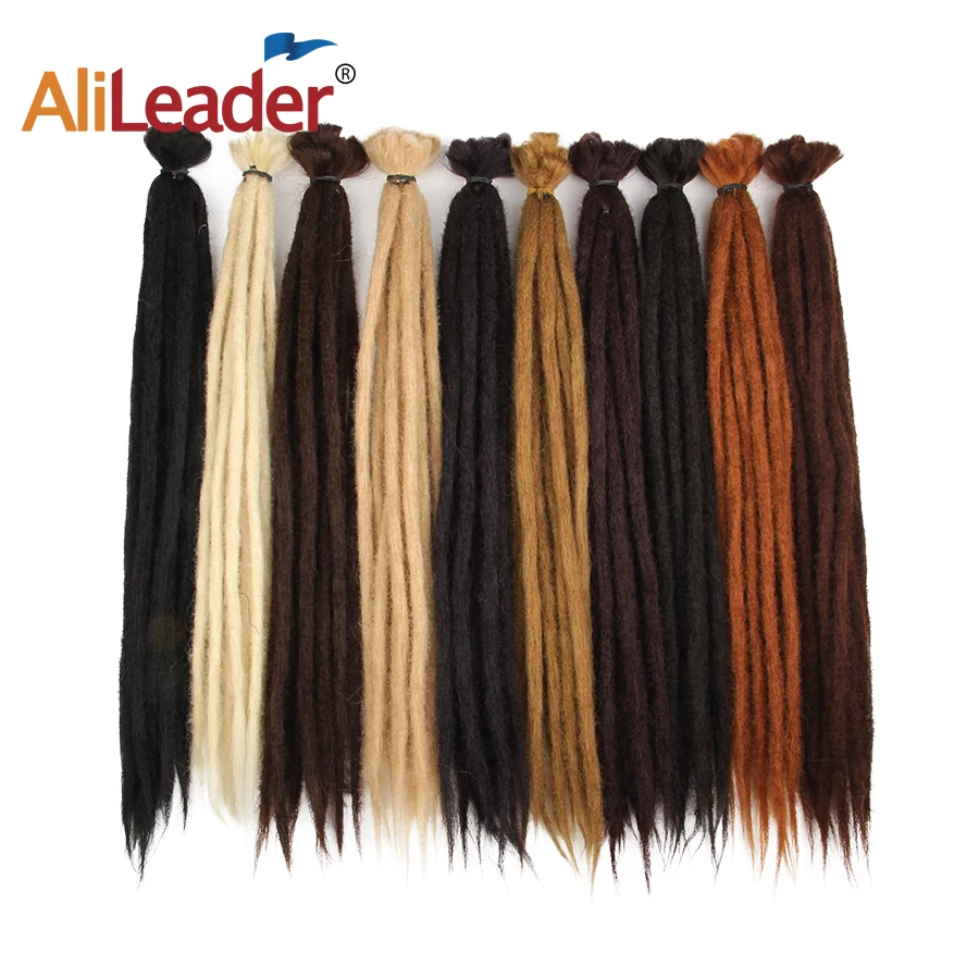 Alileader 17Color 5/10 Strands Dreadlocks Hair Extension For Women Handmade Dreads Synthetic Braiding Hair Crochet Braids styles