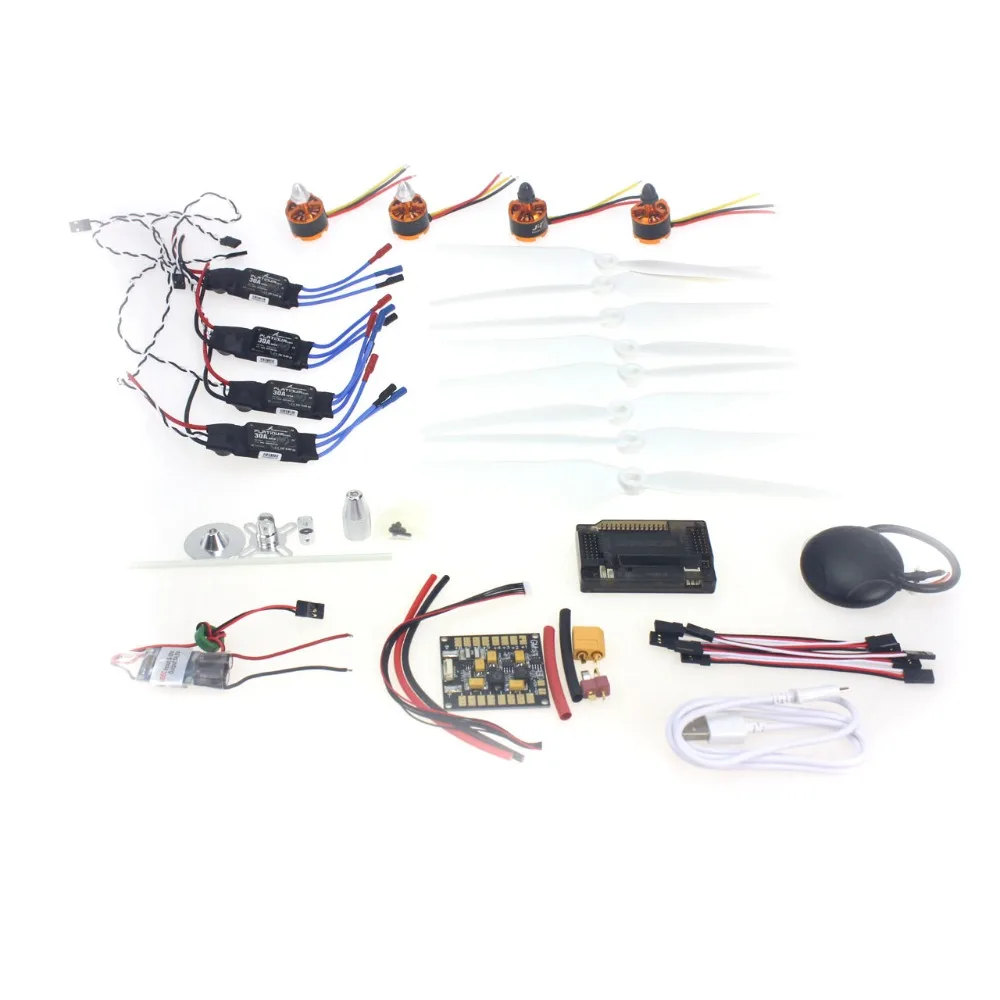 

F15843-D 920KV Brushless Motor 30A ESC BEC Self-locking Propeller GPS APM2.8 Flight Control for 4-axle DIY GPS Drone
