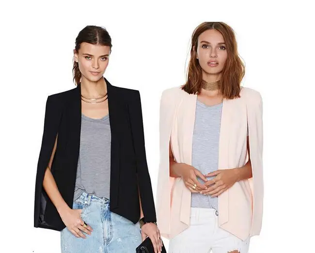 

2017 Women Blazer Feminino Casual Coat Brand Business Suits Spring Fashion Solid Black Lapel Split Pockets Blazer Women