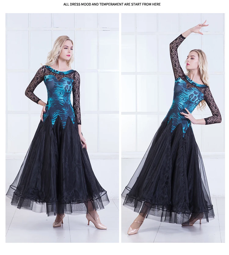 3 вида цветов стандартные женские танцев платья для бальных танцев вальс Бальные Стандартный платье Румба бальные платье вальс