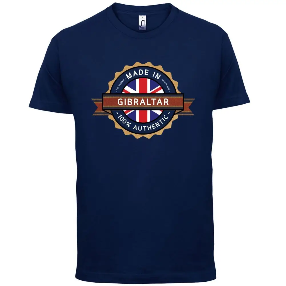 

Made In GIBRALTAR Mens T-Shirt - Town / City - 13 Colours Quality T Shirts Men Printing Short Sleeve O Neck T shirt