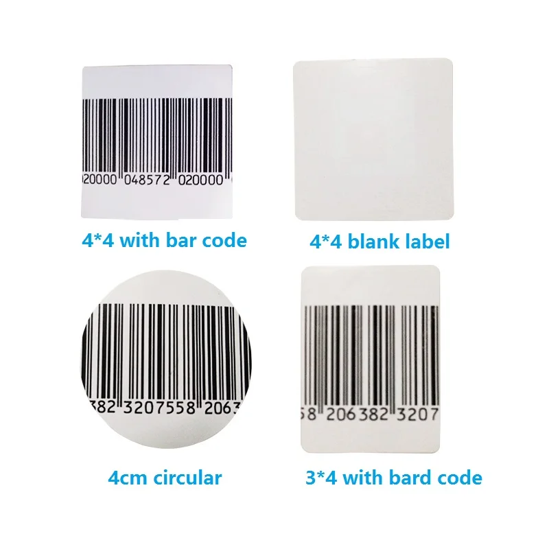 High quality eas rf 8.2mhz soft label 4*4cm rf barcode label for anti-theft 20000pcs