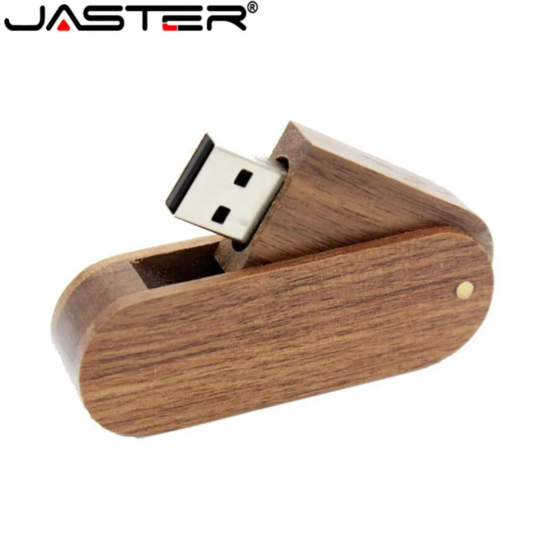 JASTER логотип лазерная гравировка вращающийся деревянный USB флеш-накопитель карта памяти Флешка 4 ГБ 8 ГБ 16 ГБ 32 ГБ usb creativo U диск подарок