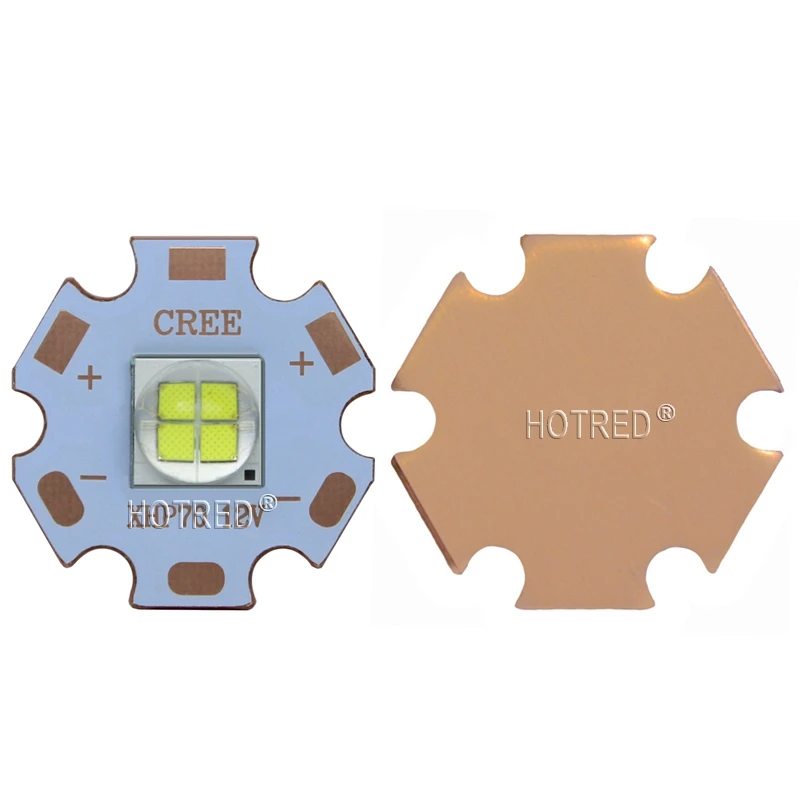 1PCS 7070 20W 6V 12V Led replace Cree XLamp XHP70.2 XHP50.2 LED Emitter Cool White6500K Blue LED Chip Light with 20mm Cooper PCB