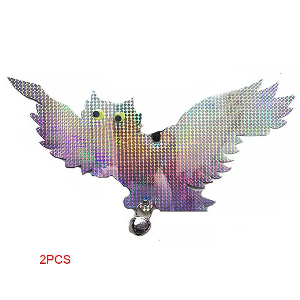 

Reflective Flying Owl Decoy & Bird Repellent Scarecrow Bird Deterrent W Bell