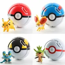 4 шт./лот Pokeball Go игрушки Pocket Monster Explosion Pokeball Пикачу супер мастер Модель Фигурки игрушки