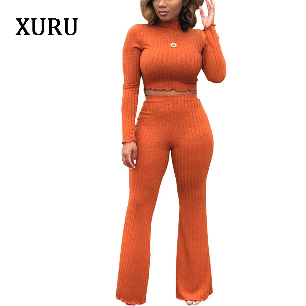 XURU Autumn And Winter Women's Fashion Sexy Two-piece Suit Jumpsuit Suit Sexy Party Club Clothing Jumpsuit 