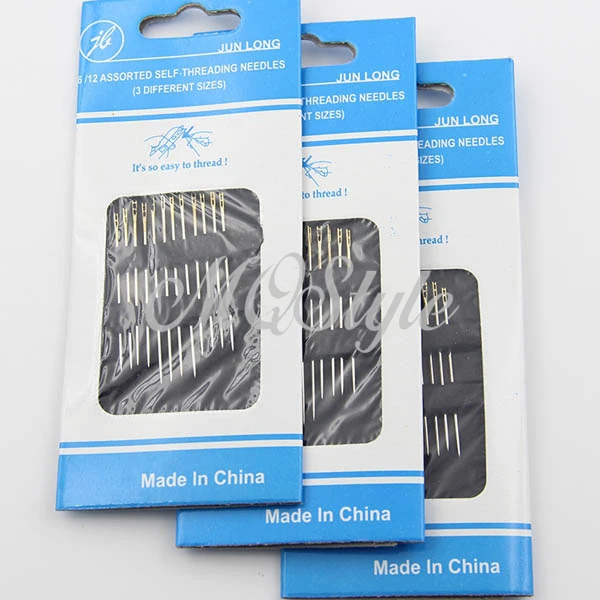 

Promotion Sale Bodkin Steel Needles Crochet Household Sewing Tool Self-threading Needle For Blind & Old People K4273