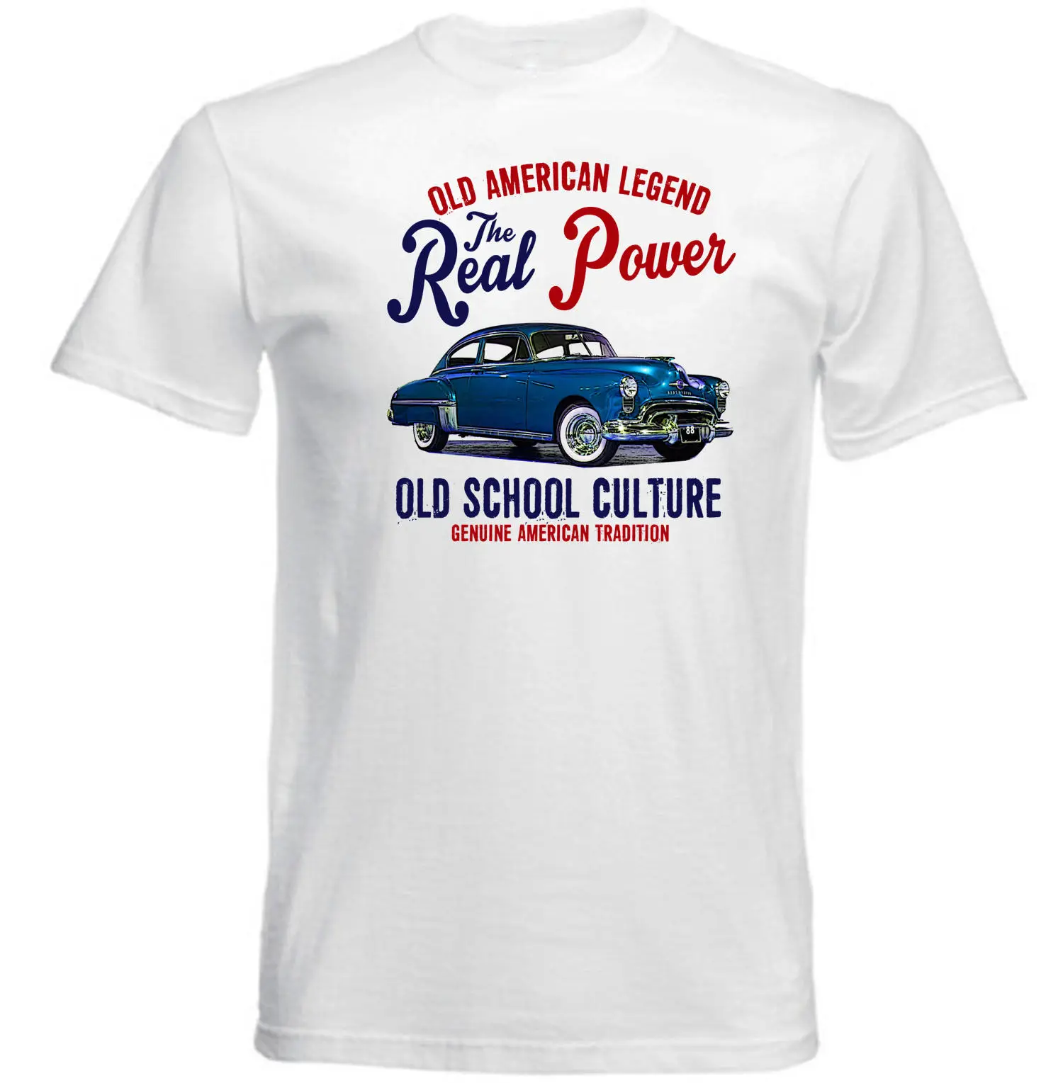 Винтажные американский автомобиль OLDSMOBILE ROCKET 88 1-новая хлопковая футболка |
