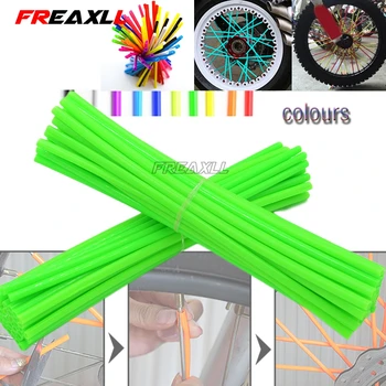 

For KTM 400 450 525 SX EXC MXC XC XCw RMZ KXF KTM 72Pcs/Pack Off-road Bike Wheel spoke skin Colorful Motocross Rims Skins Covers
