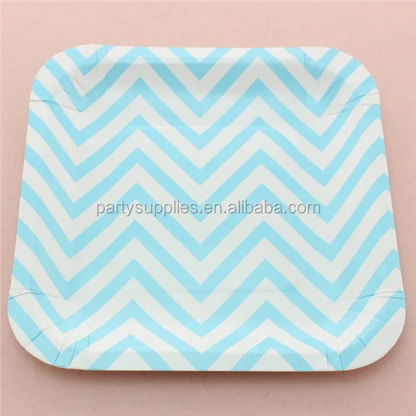 1200pcs 7 Square Paper Plate Baby Shower Wedding Party Decoration