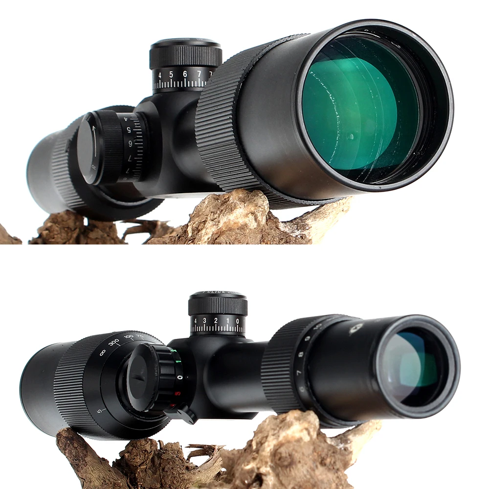 KANDAR 3.5-14X44 AOQ First Focal Plane Hunting Riflescopes Red Green Illuminated P4 Glass Etched Reticle Turrets Lock Scope (2)