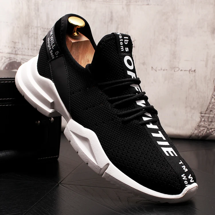 

2019 New Summer Man Height increasing Sneakers Shoes Hollow Breathable Casual Shoes for Men Brands Lace Up Outdoor Walking Flats