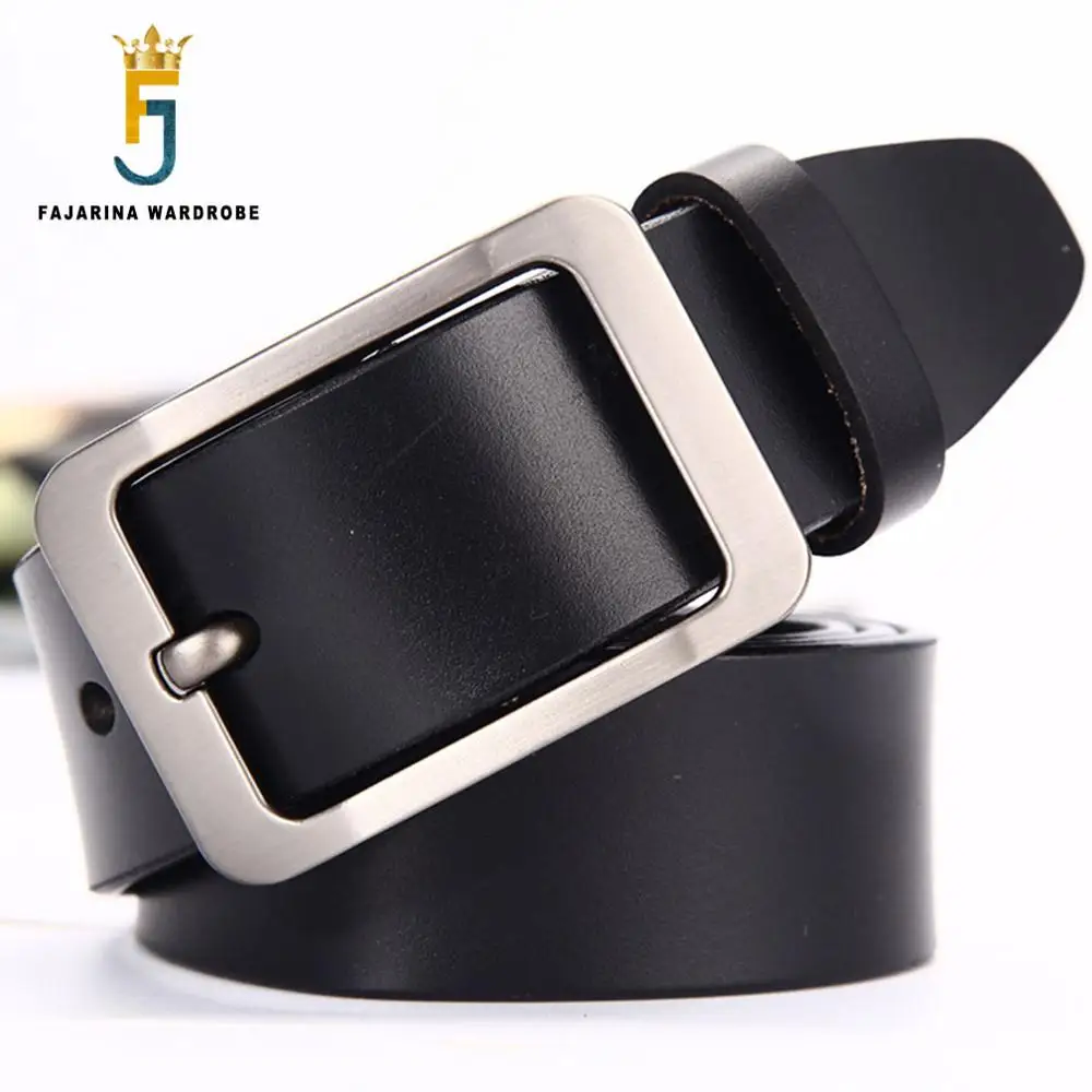 FAJARINA Brand Name Mens Fashion Quality Genuine Leather Belt Casual Styles Cowhide Belts for Men Accessories Jeans N17FJ562