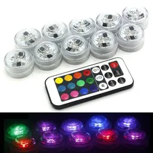 IP68 Водонепроницаемый Батарея работает Многоцветный погружной светодиодный подводный свет для аквариума пруд и бассейн Свадебная вечеринка