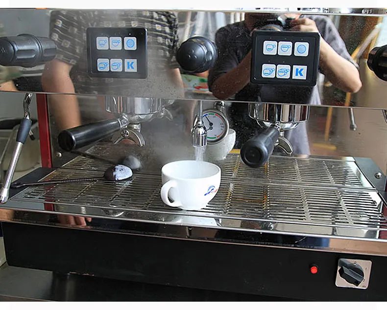 Кофемашина Эспрессо кофеварка для Италии кофе с горячей водой открытый два молочных пены сверхмощная машина
