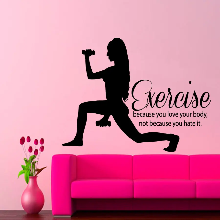 Aliexpresscom : Buy Fitness Wall Decals Sport Woman With Aliexpresscom : Buy Fitness Wall Decals Sport Woman With
