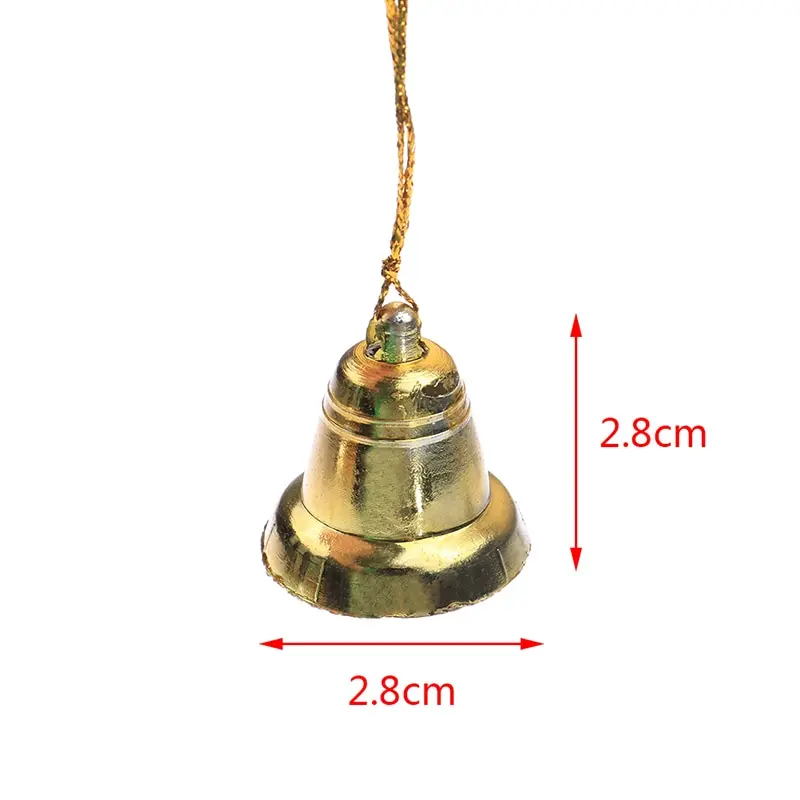6 шт./лот 2,8x2,8 см ручной работы Золотые пластиковые колокольчики Рождественская елка украшения DIY ювелирные изделия аксессуары для дома вечерние свадебные украшения