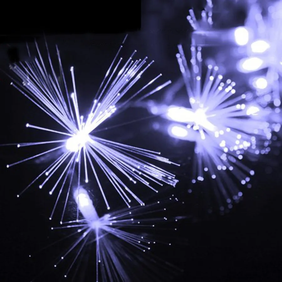 Рождество Фея Света м 10 м 100 светодиодов Одуванчик Оптическое волокно свет шнура для свадьбы Garden вечерние Y Xmas украшения