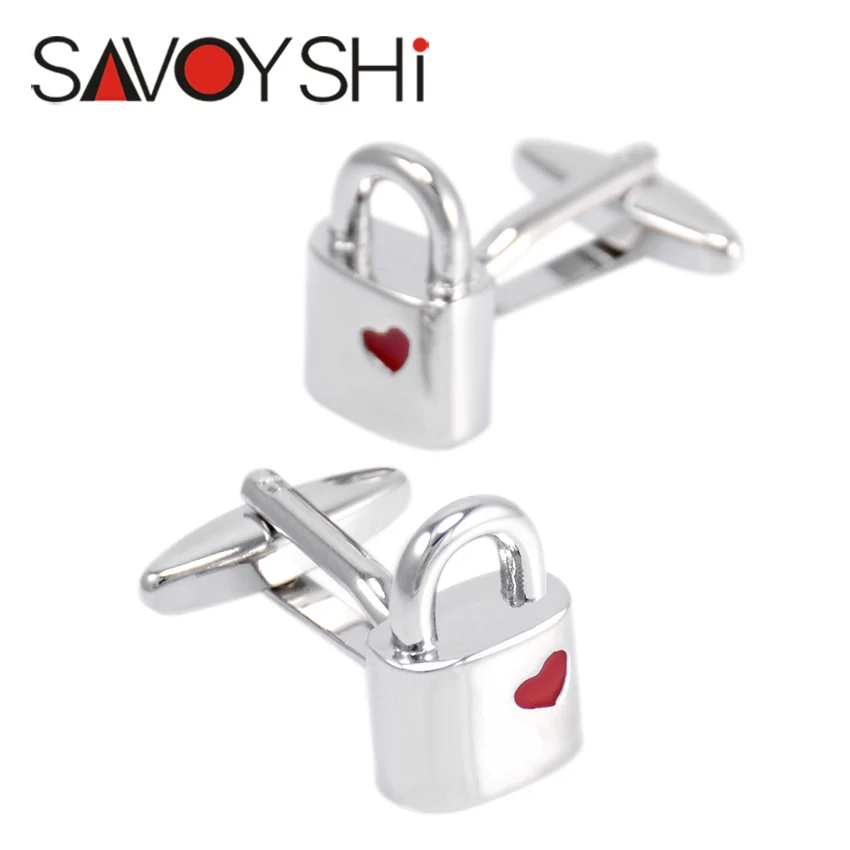 Серебряные запонки SAVOYSHI с замком для мужской рубашки высокого качества эмалью и