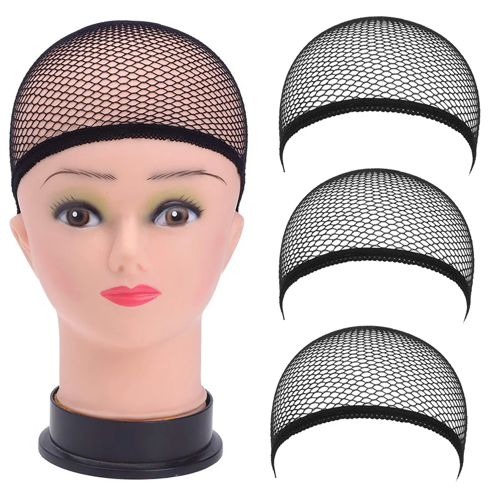 MENOW 3 Pc Wig Caps Elastic Stocking Wig Liner Cap Nylon