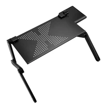 Portable Foldable Adjustable Laptop Desk Computer Table Stand Tray For Sofa Bed Black foldable portable bamboo computer stand laptop desk notebook desk laptop table for bed sofa bed tray studying tables