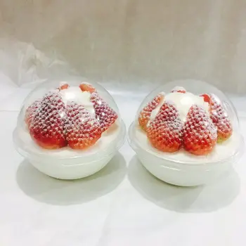 

13*11cm Simple Clear Round Plastic Mousse Cup Ball Cupcake Boxes Dessert Cake Box Free Shipping wen7077
