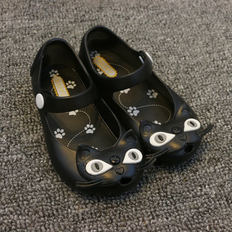 girls black jelly shoes