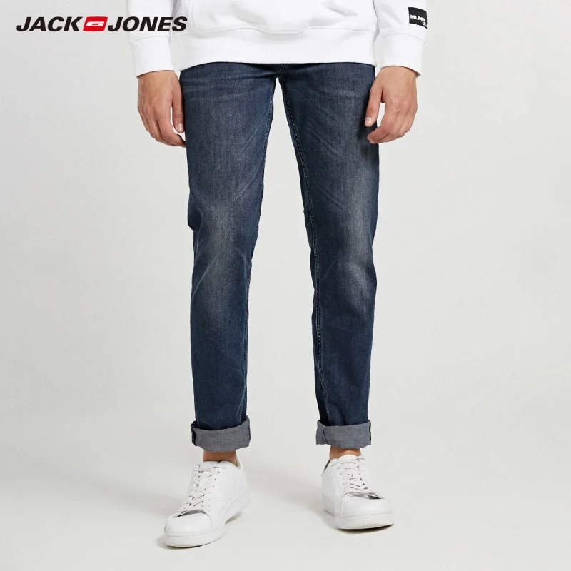 

JackJones Men's Stretch Cotton Casual Jeans Men's Fashion Jeans Business Casual Stretch Slim Jeans J|218332562