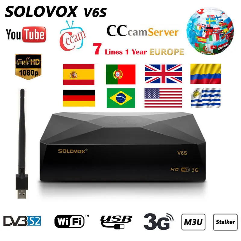 

satellite TV receiver V6S DVB-S2 for M3U Stalker dvb t2 support Portugal Spain India Saudi Arabia Morocco v8s satellite finder