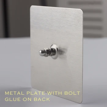 

stainless steel metal plate with bolt and nuts anti-tip wall anchor bolt with self glue on back