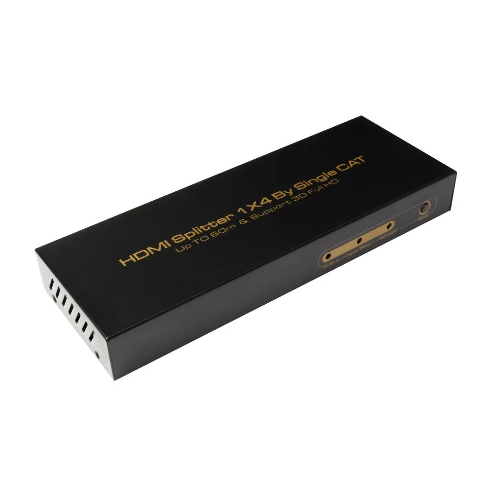 Новый порт HDMI сплиттер 1X4 amplificateur dextension par cat5e/6 a 60 m avec 4 recepteurs Full HD|hdmi splitter|port hdmisplitter