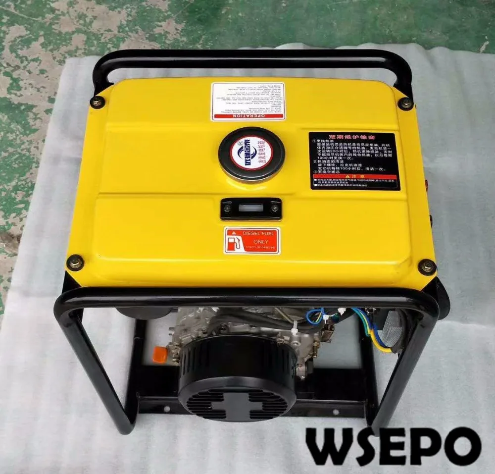 WSE-4KW дизель DC Батарея зарядки генератор применяется для автомобиля/Грузовик кондиционер, 24 В AC генераторная установка с ручным/Estart