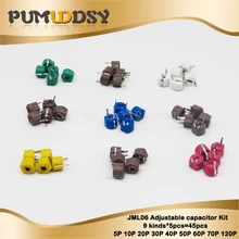 45 шт = 9value* 5 шт. триммер Регулируемый набор различных конденсаторов JML06-1 5pf 10pf 20pf 30pf 40pf 50pf 60pf 70pf 120pf