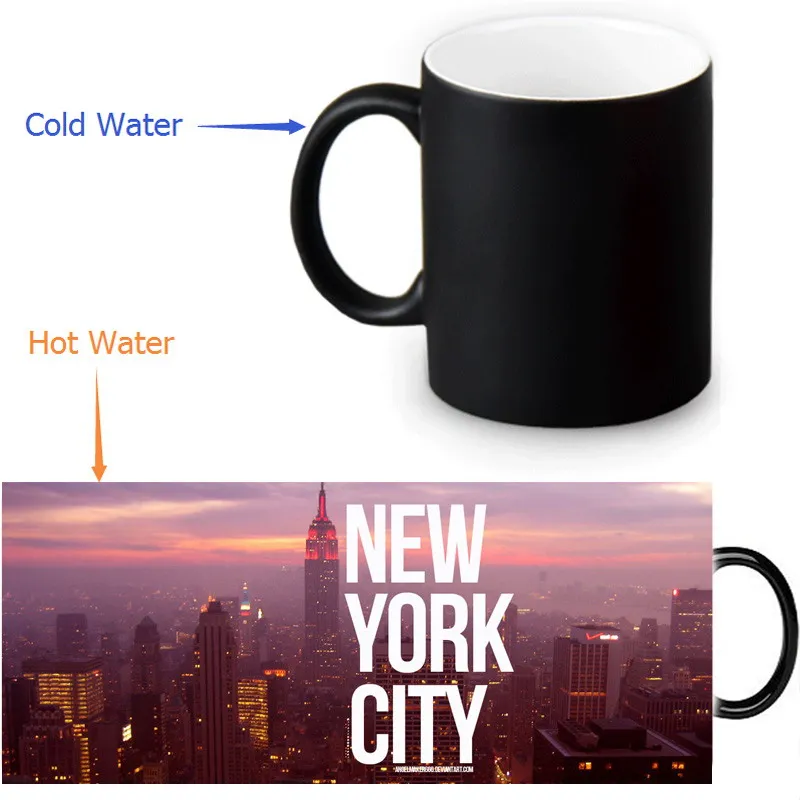 

3D Printed New York City Customize Design Water Coffee Mug Ceramic Morphing Mugs 350ml/12oz