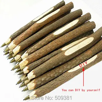 

5 pcs/lot, Creative handmade wooden Plant Branches Rotating Ball Point pen, Stationery escolar material school suppiles.