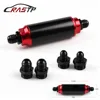 RASTP - Black & Red 40 Micron Swirl Pump AN6 / AN8 / AN10 Fuel Filter Inline High Flow Fuel Turbo RS-FRG014 ► Photo 1/6