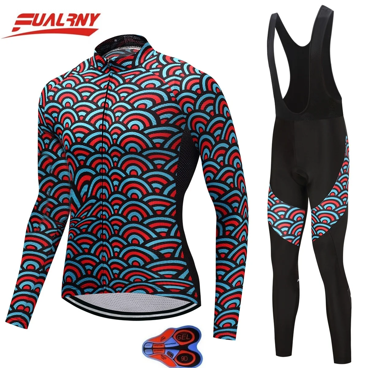 

2018 FUALRNY NEW MTB cycling jersey long sleeve men with pants cycling set mtb bike wear cycling clothing for ropa 9D gel squama