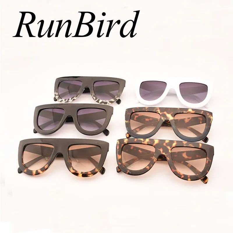 RunBird Leopard Солнцезащитные очки женские градиентные линзы солнцезащитные очки мужские полный кадр Оттенки женские очки негабаритных унисекс oculos 1044R