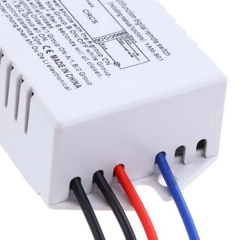  3 Port Wireless Switch Wall ON/OFF Remote Light 220V Control Wireless Transmitter Digital Receiver  - 33016004633