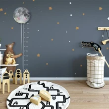Beibehang простой мультфильм медведь Луна измерение высоты и детская комната фон обои 3d papel де parede infantil