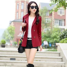 Spring 2016 Fashion Slim Double Breasted Temperament Short font b Coat b font